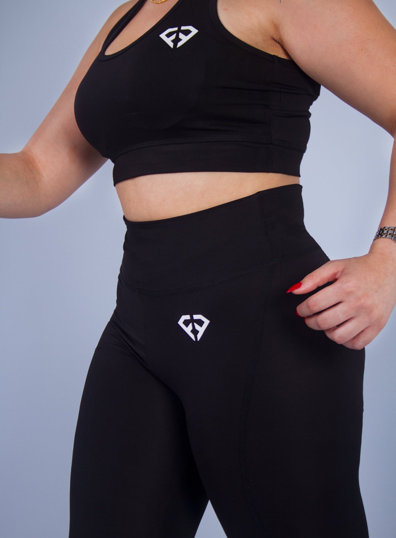 BLACK SEAMLESS – Bras & Legging Collant (Livraison Gratuite)