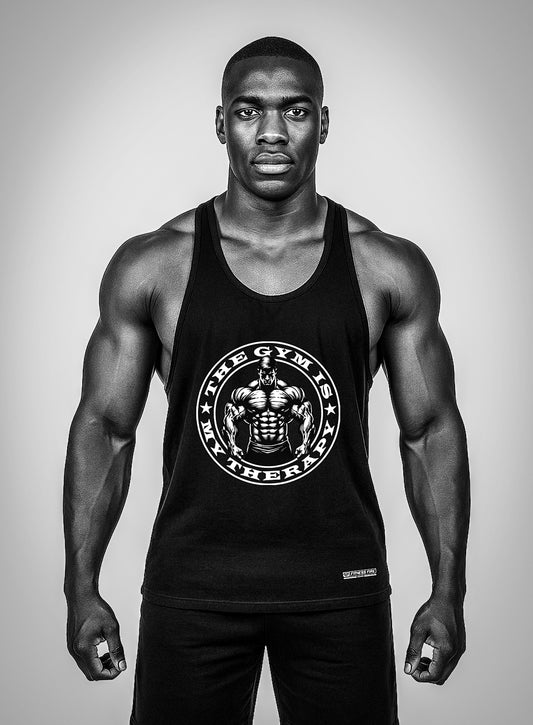 THE GYM IS MY THERAPY – Débardeur Homme (Livraison Gratuite)