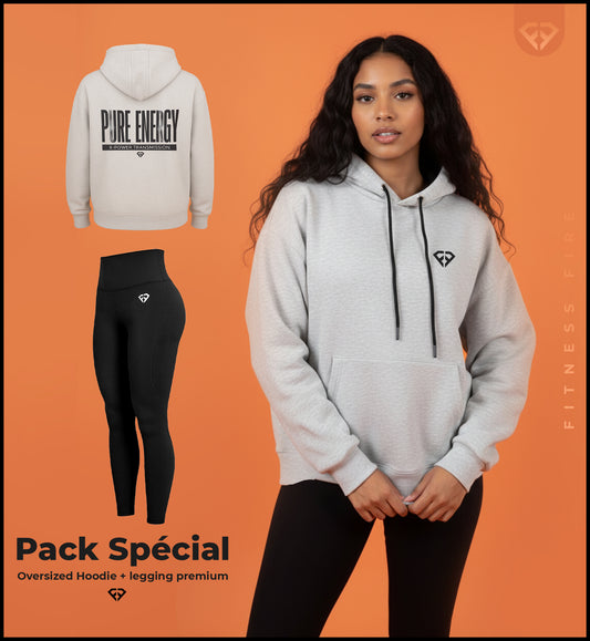 PACK PURE ENERGY – Oversized Hoodie + Premium Legging