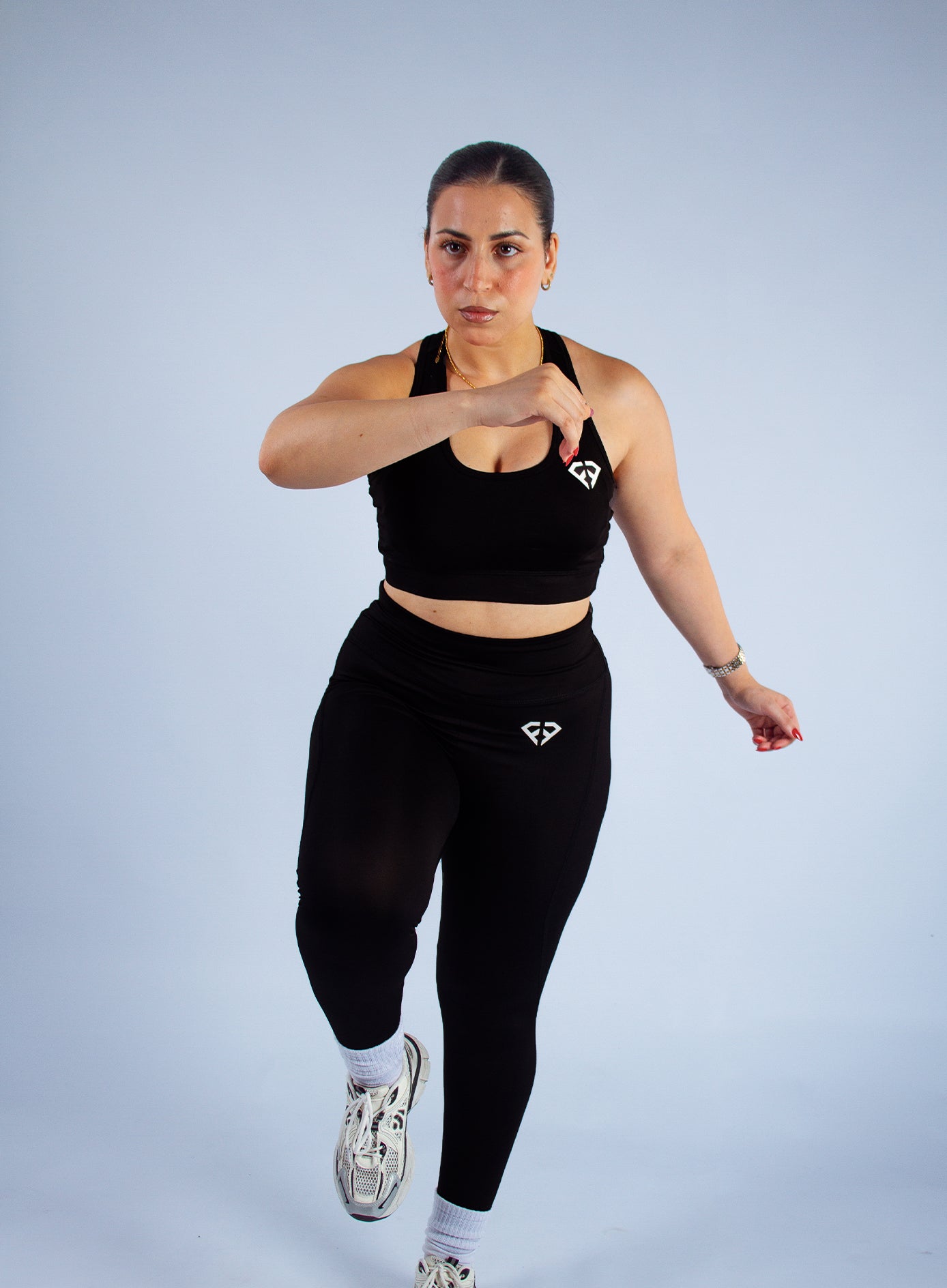 BLACK SEAMLESS – Bras & Legging Collant (Livraison Gratuite)